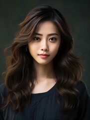 Fototapeta premium Portrait Photography of Young asian beauty woman with koreans makeup