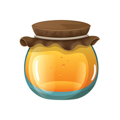 Illustration of honey in a jar. Vector illustration