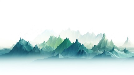 a mountain range with fog - Powered by Adobe