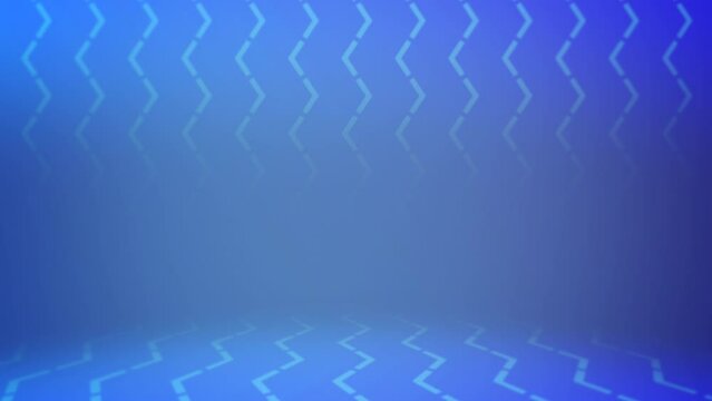 An abstract, dynamic image featuring a blue, wavy pattern on a dark background. The pattern consists of moving, zigzagging lines. Its exact meaning remains unclear without further context