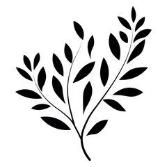 Branch black icon on white background