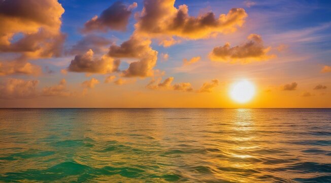 sunset at the miami beach, miami beach scene, fantastic view of the beach, sunset over the beach