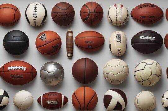 set of footballs
