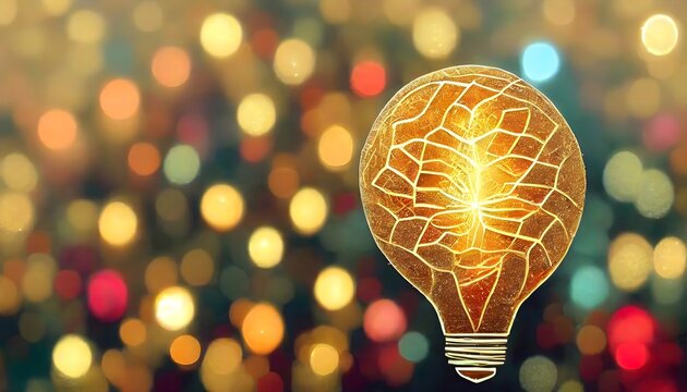 Creative light bulb explodes with colorful paint and splashes on a black background. Think differently creative idea concept. Brain bulb concept.