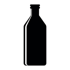 Bottle vector black icon on white background