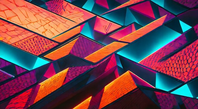 Neon futuristic flashes on black background. Motion light lines backdrop. For banner, postcard, illustration. Created with generative AI tools. Big Neon Wave Background. Abstract futuristic background