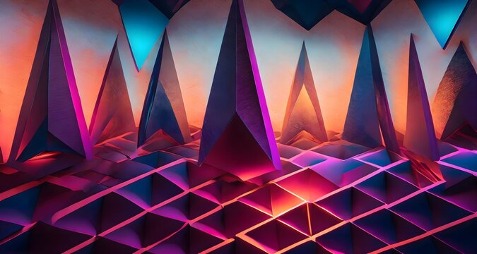 Neon futuristic flashes on black background. Motion light lines backdrop. For banner, postcard, illustration. Created with generative AI tools. Big Neon Wave Background. Abstract futuristic background
