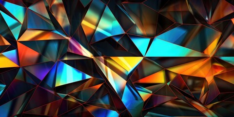Colorful triangles digital image