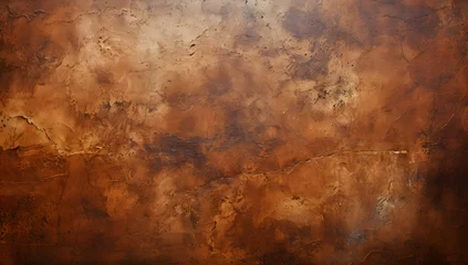 Foto op Plexiglas a rusty oxidized metal copper surface © Lin_Studio