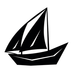 Boat vector black icon on white background