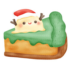 Christmas cake cartoon 