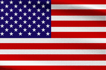 Close-up view of United States National flag.