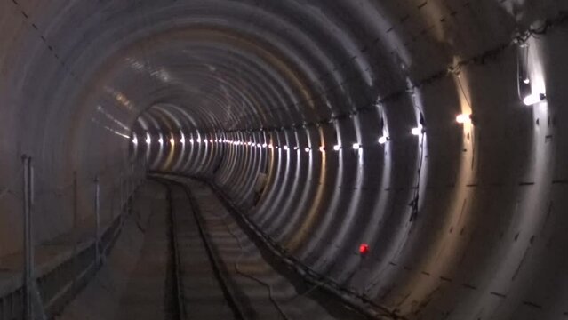 long view tunnel under construction subway MRT central jakarta sudirman