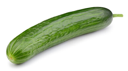 Fresh organic cucumber isolated clipping path