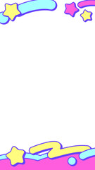 16:9 ビビットカラー！シューティングスターフレーム♪PNG