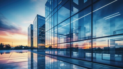 Sleek modern business building