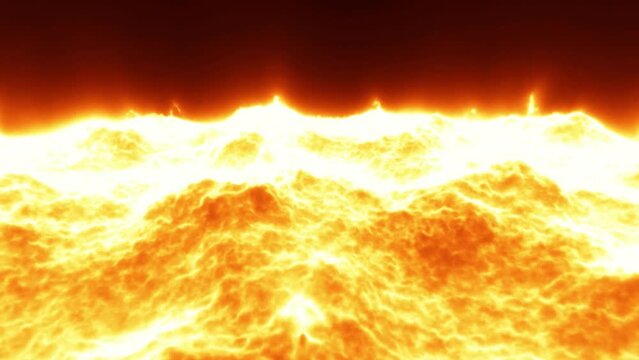 The Sun's Near-Engulfing Surface and Solar Flares Solar Simulation