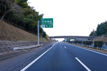 東関東自動車道の佐原香取インターチェンジ（千葉県香取市）
