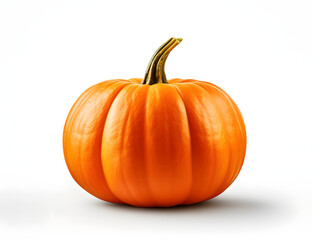 Obraz premium an orange pumpkin isolated on a white background