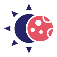 Obraz premium Solar Eclipse Icon