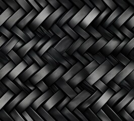 Black woven background with a black background. Generative AI.