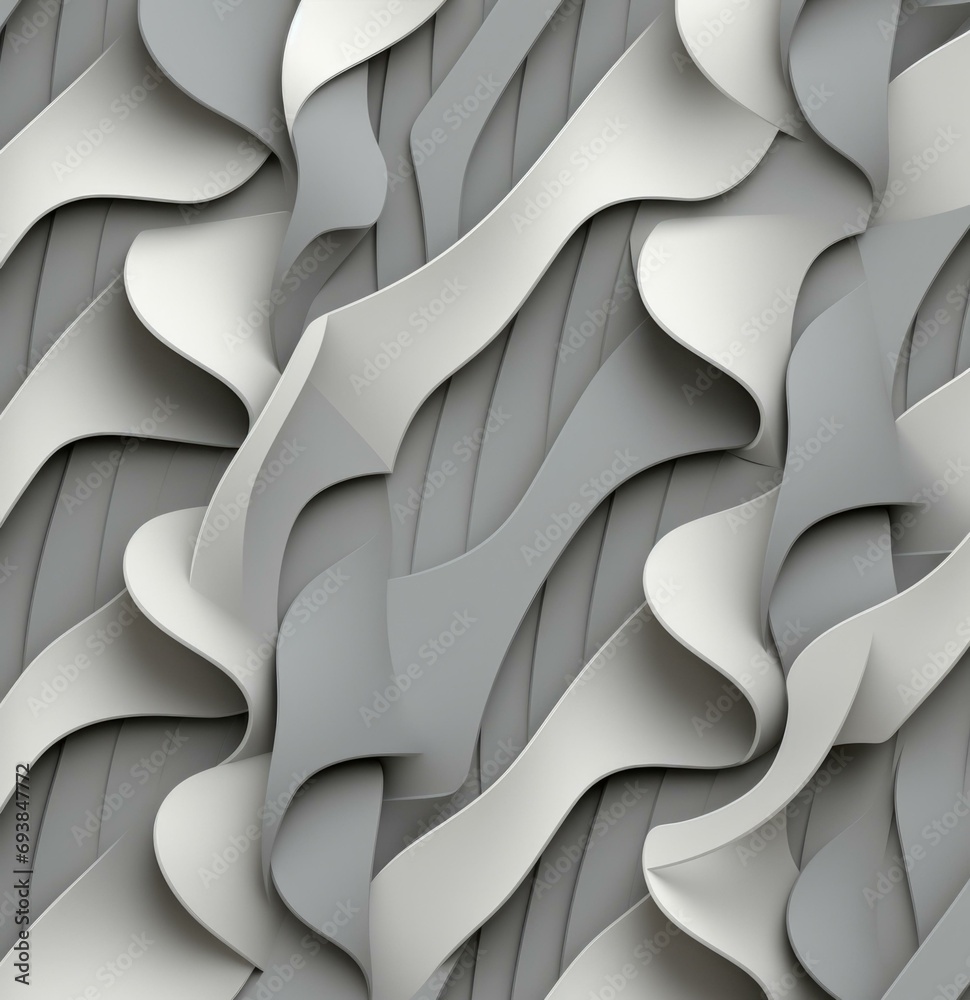 Wall mural abstract 3d paper texture background. generative ai.