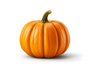 an orange pumpkin isolated on a white background
