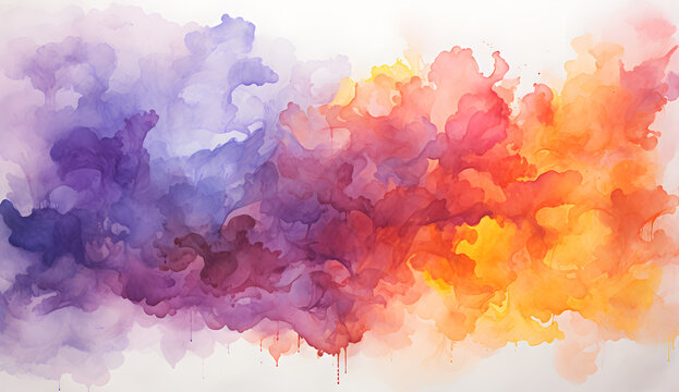 beautiful colorful abstract  watercolor  clouds texture background