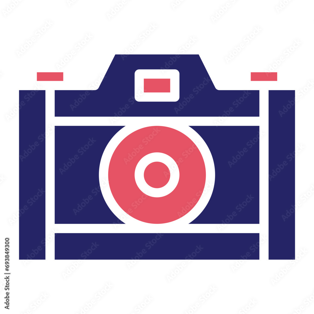 Sticker New Year Camera Icon