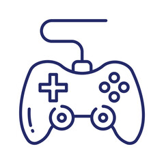 Game console or game controller, computer gaming, gamepad vector, icon of joystick gamepad