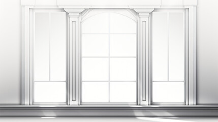 Window Illustration on White Background