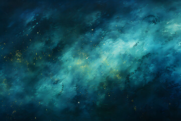 Fototapeta na wymiar painting on blue glorious skies with stars