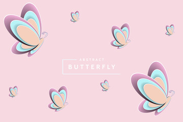 elegant and minimalist abstract butterfly Background