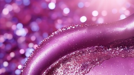 Glittering Purple & Blue Bubbles. Abstract Colorful Background