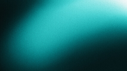 4K dark soft blue grainy texture background with noise. 
Black and turquoise colors gradient background.