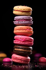 stack of colorful macaroons