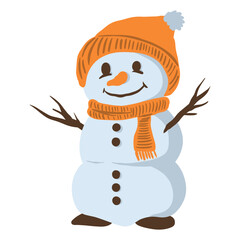 snowman with a scarf