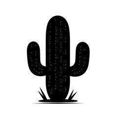 a black cactus with white spots