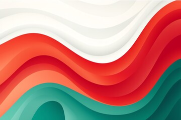 a colorful waves with red white and blue colors