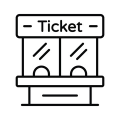 Take a look at this beautifully designed icon of ticket house