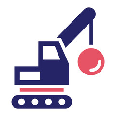Fototapeta premium Demolition Crane Icon