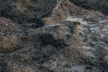 Pile of dirt on a building site