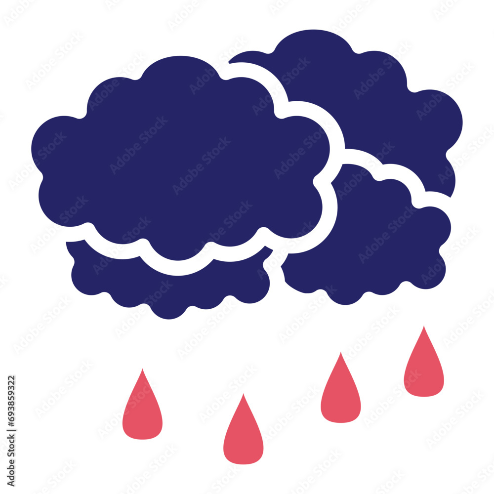 Poster cloudy weather icon