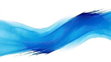 Foto op Plexiglas Blue paint brush strokes in watercolor isolated on a transparent background. © MdKamrul