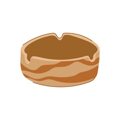 unhealthy ashtray cartoon. health smoking, toxic filter, danger risk unhealthy ashtray sign. isolated symbol vector illustration