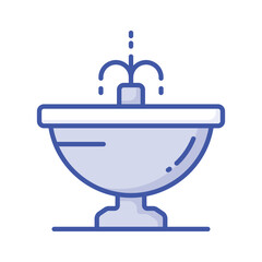 Get your hands on this amazing icon of fountain in modern style, garden water spring decoration