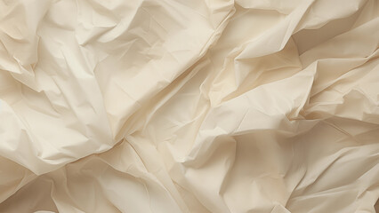 Intricate Simplicity: A Close-Up of Crumpled Silk in Beige