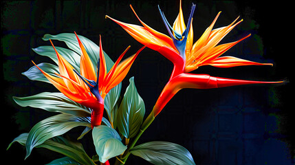 Bird of paradise leaves allure with their exotic charm, a reminder of tropical splendor.