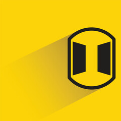 window pane icon with shadow on yellow background