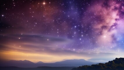 Obraz premium Yoga health and wellness meditation galaxy background